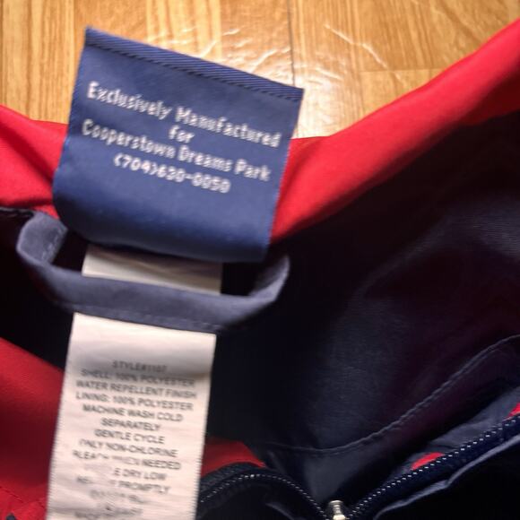 Cooperstown Dreams Park Quarter Zip Jacket XL Navy Red Baseball 28x30 - Picture 3 of 5